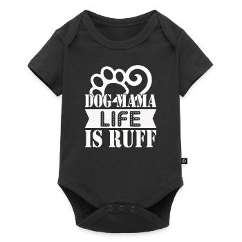 Dog mom Life is shaggy - Baby Premium short-sleeve bodysuit - black - Front