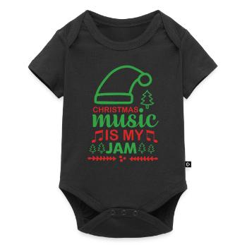 Weihnachtsmusik ist meine Marmelade - Baby Premium Kurzarmbody - Schwarz - Vorne