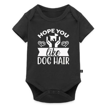 Hoffe du magst Hundehaar - Baby Premium Kurzarmbody - Schwarz - Vorne