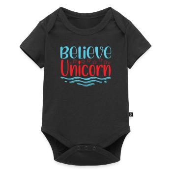 Croyance en la licorne Licorne - Body à manches courtes Premium Bébé - noir - Devant