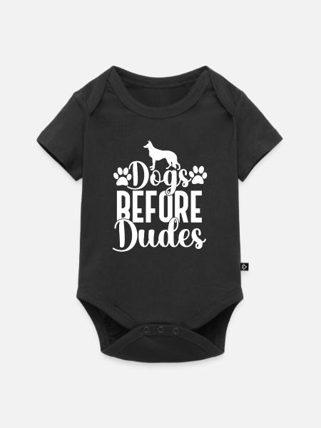 Hunde vor Kerlen - Baby Premium Kurzarmbody - Schwarz