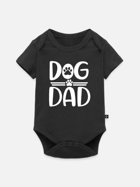 Hunde-Papa - Baby Premium Kurzarmbody - Schwarz