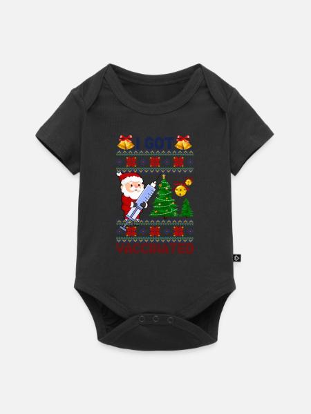 ICH WURDE GEIMPFT - Baby Premium Kurzarmbody - Schwarz