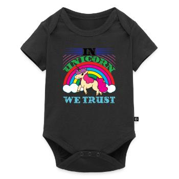 Nous pouvons faire confiance à une licorne Licorne - Body à manches courtes Premium Bébé - noir - Devant