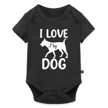 J’aime mon chien - Body à manches courtes Premium Bébé - noir - Devant