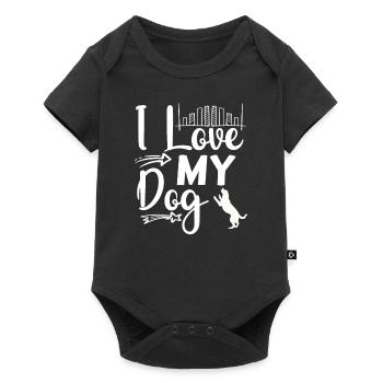 J’aime mon chien - Body à manches courtes Premium Bébé - noir - Devant