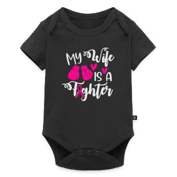 Ma femme est une battante - Body à manches courtes Premium Bébé - noir - Devant