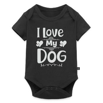 J’aime mon chien - Body à manches courtes Premium Bébé - noir - Devant