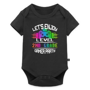 Level 2ND GRADE keep calm and game on - Baby Premium short-sleeve bodysuit - black - Front