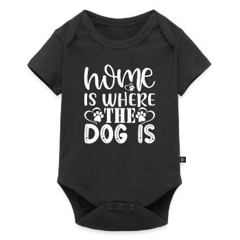 Home is where the dog is - Baby Premium short-sleeve bodysuit - black - Front