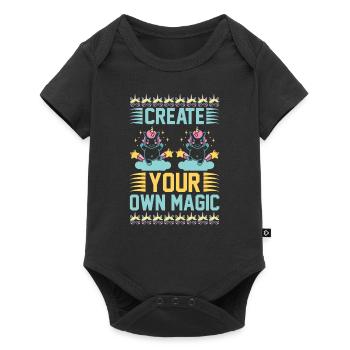 Erschaffe deine eigene Magie Unicorn - Baby Premium Kurzarmbody - Schwarz - Vorne