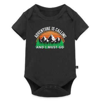 L’aventure appelle la chemise de randonnée - Body à manches courtes Premium Bébé - noir - Devant