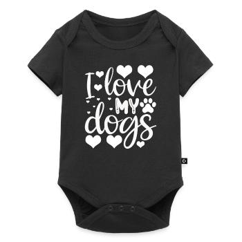 J’aime mes chiens - Body à manches courtes Premium Bébé - noir - Devant