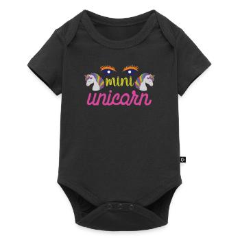 Einhorn Unicorn - Baby Premium short-sleeve bodysuit - black - Front
