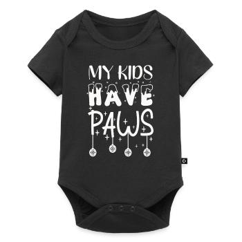 MY CHILDREN HAVE PAWS - Baby Premium short-sleeve bodysuit - black - Front
