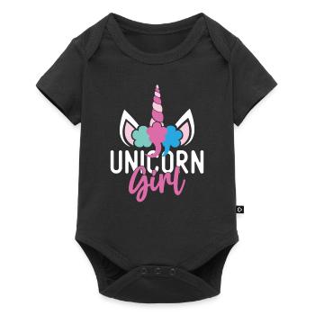 Licorne Fille Licorne - Body à manches courtes Premium Bébé - noir - Devant