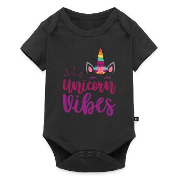 Einhorn Unicorn Vibes - Body à manches courtes Premium Bébé - noir - Devant