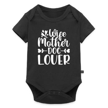 Ehefrau Mutter Hundeliebhaberin - Baby Premium Kurzarmbody - Schwarz - Vorne