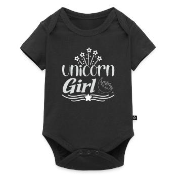 Licorne Fille Licorne - Body à manches courtes Premium Bébé - noir - Devant