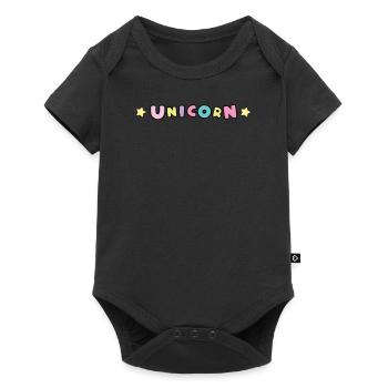 Licorne Einhorn - Body à manches courtes Premium Bébé - noir - Devant