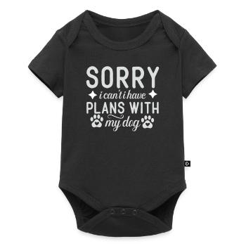Sorry, can't, have plans with my dog - Baby Premium short-sleeve bodysuit - black - Front