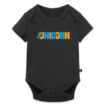 Licorne Einhorn - Body à manches courtes Premium Bébé - noir - Devant
