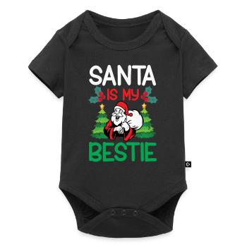 Noël Père Noël mon meilleur ami - Body à manches courtes Premium Bébé - noir - Devant