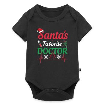 Der Arzt des Weihnachtsmannes Ugly Christmas - Baby Premium Kurzarmbody - Schwarz - Vorne
