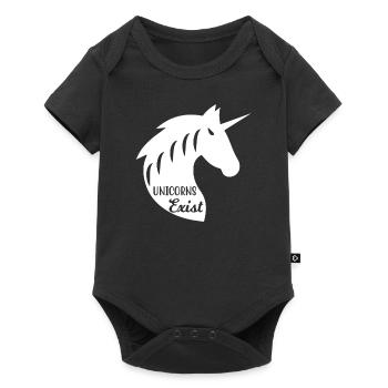 Unicorns exist Unicorn - Baby Premium short-sleeve bodysuit - black - Front