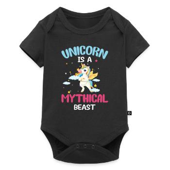 Créature mythique de licorne - Body à manches courtes Premium Bébé - noir - Devant