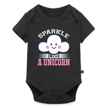 Glitter like a unicorn Unicorn - Baby Premium short-sleeve bodysuit - black - Front