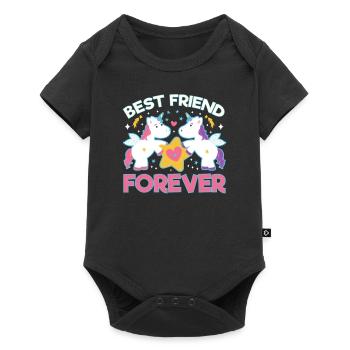 Unicorn Unicorn Best friend forever - Baby Premium short-sleeve bodysuit - black - Front