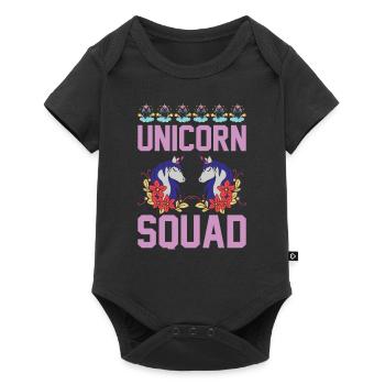 Einhorn Unicorn Squad - Body à manches courtes Premium Bébé - noir - Devant