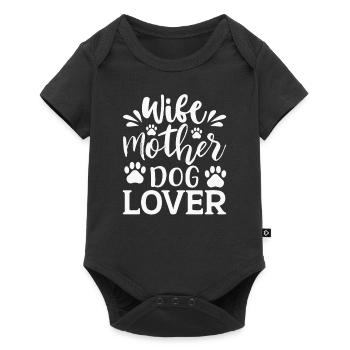 Ehefrau Mutter Hundeliebhaberin - Baby Premium Kurzarmbody - Schwarz - Vorne