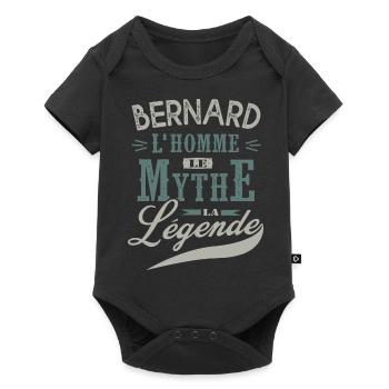 Bernard l homme le mythe la légende humour prénom - Body à manches courtes Premium Bébé - noir - Devant
