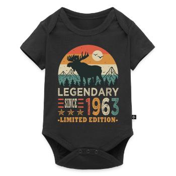 1963 legendäres Jubiläum 60 Jahre - Baby Premium Kurzarmbody - Schwarz - Vorne
