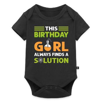 Ce garçon d’anniversaire trouve toujours une solution. - Body à manches courtes Premium Bébé - noir - Devant