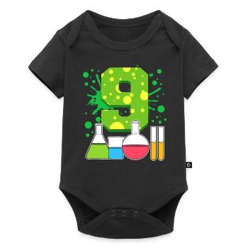 9th birthday. 9 years old. Birthday of the - Baby Premium short-sleeve bodysuit - black - Front