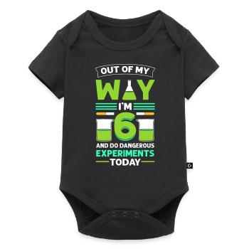 Hors de mon chemin. J’ai 6 ans. 6ème anniversaire - Body à manches courtes Premium Bébé - noir - Devant