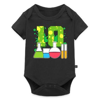 10th birthday. is 10 years old. Birthday of the - Baby Premium short-sleeve bodysuit - black - Front