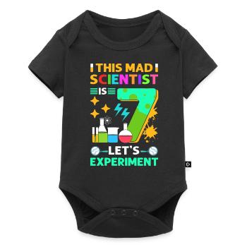 Ce savant fou a 7 ans. - Body à manches courtes Premium Bébé - noir - Devant