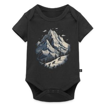Forest, Nature, Landscape, Hats - Baby Premium short-sleeve bodysuit - black - Front