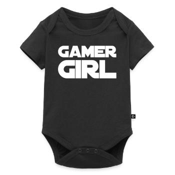 Gamer girl - Baby Premium Kurzarmbody - Schwarz - Vorne