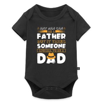 Any Man can be a Father - Baby Premium short-sleeve bodysuit - black - Front