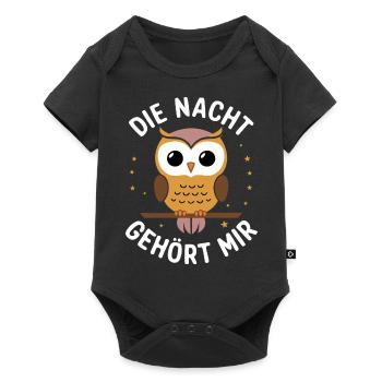 oiseau de nuit hibou hibou oiseau - Body à manches courtes Premium Bébé - noir - Devant