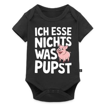 Pig Animal - Baby Premium short-sleeve bodysuit - black - Front