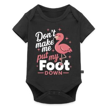 Flamingo Animal Pink - Baby Premium short-sleeve bodysuit - black - Front