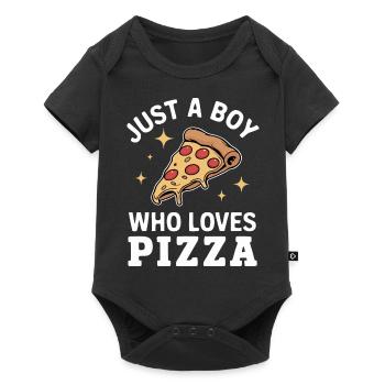 Pizza Italie Restauration rapide - Body à manches courtes Premium Bébé - noir - Devant