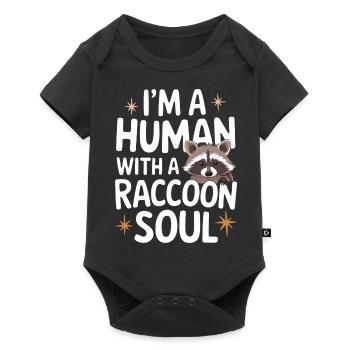 Raccoon - Baby Premium short-sleeve bodysuit - black - Front