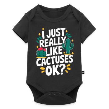 Cactus Cacti Desert Plant - Baby Premium short-sleeve bodysuit - black - Front